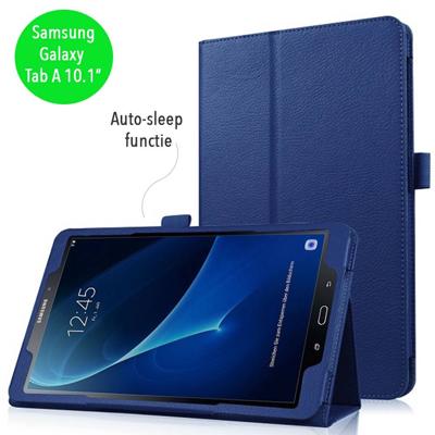 Stand flip sleepcover hoes - Samsung Galaxy Tab A 10.1 inch (2016) - blauw Stand flip sleepcover hoes - Samsung Galaxy Tab A 10.1 inch (2016) - blauw