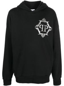 Philipp Plein hoodie Chrome à logo imprimé - Noir