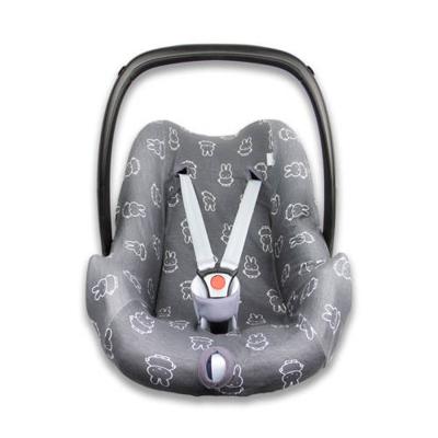 nijntje autostoelhoes 0+ interlock smile grijs