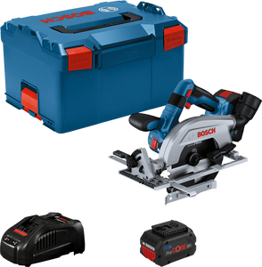 Bosch Blauw GKS 18V-57-2 L | 18V Accu Cirkelzaag | 165mm | 2x 5,5Ah ProCore in L-Boxx - 06016C1102