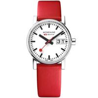 Mondaine Evo II 30mm SBB Big Date Rood