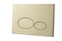 Riko X32 Metal drukplaat voor inbouwreservoir geborsteld messing