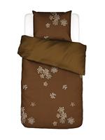 ESSENZA Dekbedovertrek Lauren Cinnamon,Eenpersoons – 140x200/220 cm, 100% katoen satijn, Bloemen