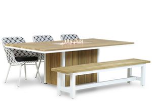 Lifestyle Crossway/Los Angeles/Seaside 220 cm dining tuinset 5-delig