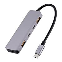 T'nB -5-in-1 hub - USB-C en USB-A met Power Delivery 100W - USB 3.2 (10Gbps)- Grijs