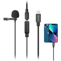 Boya Lavalier Lightning Microfoon voor iOS iPhone 13 Vlog, 20 ft/6m by-M2 Revers Universele Microfoon met Lightning Plug Adapter voor iPhone 11 10 X 8 7 MAC YouTube Video Facebook Live