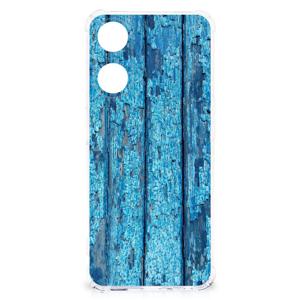 OPPO A58 | A78 5G Stevig Telefoonhoesje Wood Blue