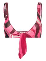 PUCCI haut de bikini à imprimé vague - Rose