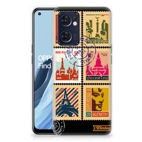 OPPO Reno 7 5G | Find X5 Lite Siliconen Back Cover Postzegels - thumbnail