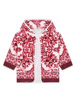 Dolce & Gabbana Kids peignoir de bain à imprimé Majolica - Rose