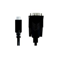 LogiLink Serieel Adapter [1x USB-C 2.0 stekker - 1x D-sub stekker 9-polig] 1.2 m Zwart - thumbnail