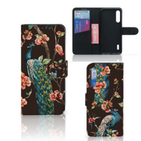 Xiaomi Mi A3 Telefoonhoesje met Pasjes Pauw met Bloemen