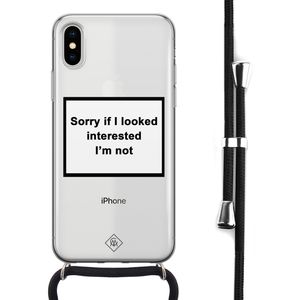 iPhone X/XS hoesje met koord - Not interested