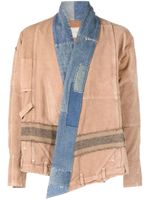 Greg Lauren veste à design patchwork - Marron - thumbnail