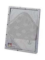 Gamberritos badcape wolken junior 100 x 100 cm grijs