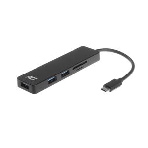 ACT Connectivity USB-C Hub 3 port met cardreader usb-hub