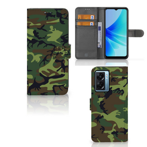 OPPO A77 5G | A57 5G Telefoon Hoesje Army Dark