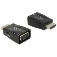 DeLOCK 65902 tussenstuk voor kabels HDMI A VGA Zwart - thumbnail