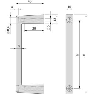 Schroff 20860258 Greep 2 stuk(s)