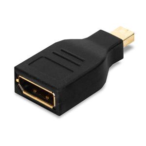 LINDY 41077 Mini-displayport / DisplayPort Adapter [1x Mini-DisplayPort stekker - 1x DisplayPort bus] Zwart