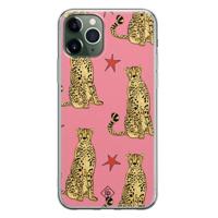 iPhone 11 Pro Max siliconen hoesje - The pink leopard