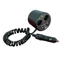 AUTO-T Oplader met meervoudige stekker 12/24 V + USB + LED