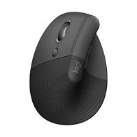 Logitech Lift Left Vertical Ergonomische Muis, Draadloos, Bluetooth of Logi Bolt USB-ontvanger, Stille klikken, 4 knoppen, compatibel met Windows/macOS/iPadOS, Laptop, PC - Grafiet