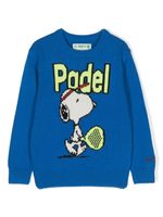 MC2 Saint Barth Kids pull Snoopy Padel Lover en maille intarsia - Bleu