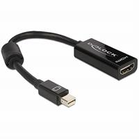 Delock DisplayPort Mini Adapter (19-polig, HDMI, 0,18 m) Zwart
