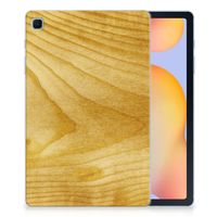 Samsung Galaxy Tab S6 Lite | S6 Lite (2022) Silicone Tablet Hoes Licht Hout - thumbnail