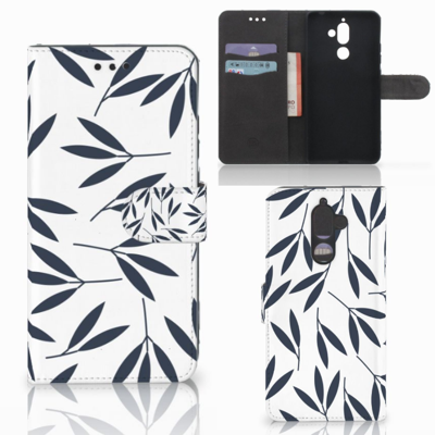 Nokia 7 Plus Hoesje Leaves Blue