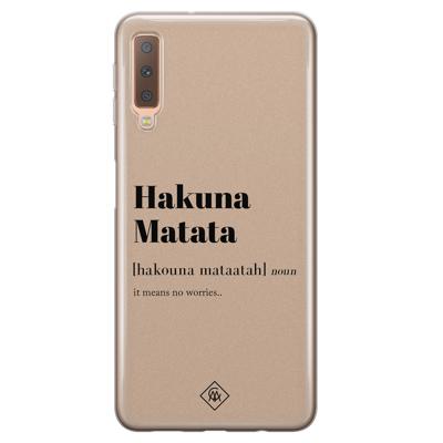 Samsung Galaxy A7 2018 siliconen hoesje - Hakuna matata