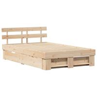 vidaXL Bedbodem met lades - 135 x 190 cm - Massief grenenhout