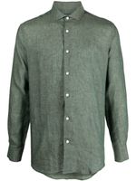 Frescobol Carioca Antonio long-sleeve linen shirt - Vert