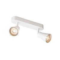 SLV wand- en plafondopbouwarmatuur AVO CW Double/plafond- en wandverlichting binnen, opbouwarmatuur, wandopbouwarmatuur, plafondspot / GU10 50 W wit