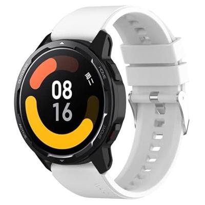 By Qubix - Siliconen sportband - Wit - Compatible met Xiaomi Mi Watch/Compatible met Xiaomi Watch 2 / Compatible met Xiaomi Watch S1 / S2 / S3 / S4 - Compatible Xiaomi bandje