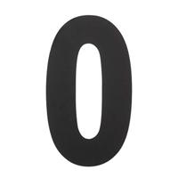 Intersteel Huisnummer 0 XXL hoogte 50 cm rvs/mat zwart