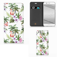 Huawei P10 Plus Hoesje maken Flamingo Palms - thumbnail