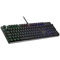Cooler Master Mechanisch toetsenbord SK652 – full-size zwevende keycaps met laag profiel, rode schakelaars, RGB-achtergrondverlichting voor toets, USB type A-aansluiting, compatibel met pc en MacOS,