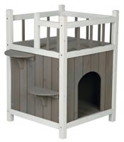 Trixie Trixie kattenhuis cat's home met balkon grijs / wit