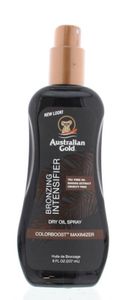 Bronzing intensifier dry oil spray