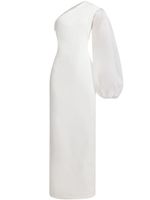 Solace London robe longue Hudson à une épaule - Blanc