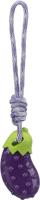 Trixie hondenspeelgoed aubergine aan koord tpr 13x34 cm 3 st