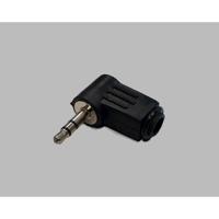 TRU COMPONENTS 1578796 Jackplug 3.5 mm Stekker, haaks Aantal polen: 3 Stereo Zwart 1 stuk(s)