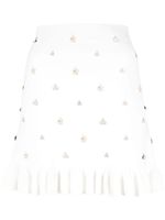 SANDRO charm-detail miniskirt - Blanc