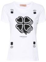 TWINSET t-shirt en coton à imprimé graphique - Blanc