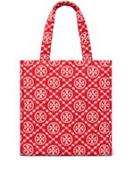 Tory Burch sac cabas Terry à motif monogrammé - Rouge - thumbnail