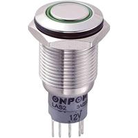TRU Components 701818 LAS2GQF-11ZE/G/12V/S/P Vandalismusgeschützter Druckschalter 250 V/AC 3A 1 x E