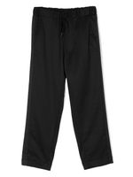 MM6 Maison Margiela Kids pantalon à logo brodé - Noir