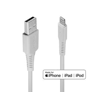 LINDY USB-kabel USB 2.0 USB-A stekker, Apple Lightning stekker 3.00 m Wit 31328